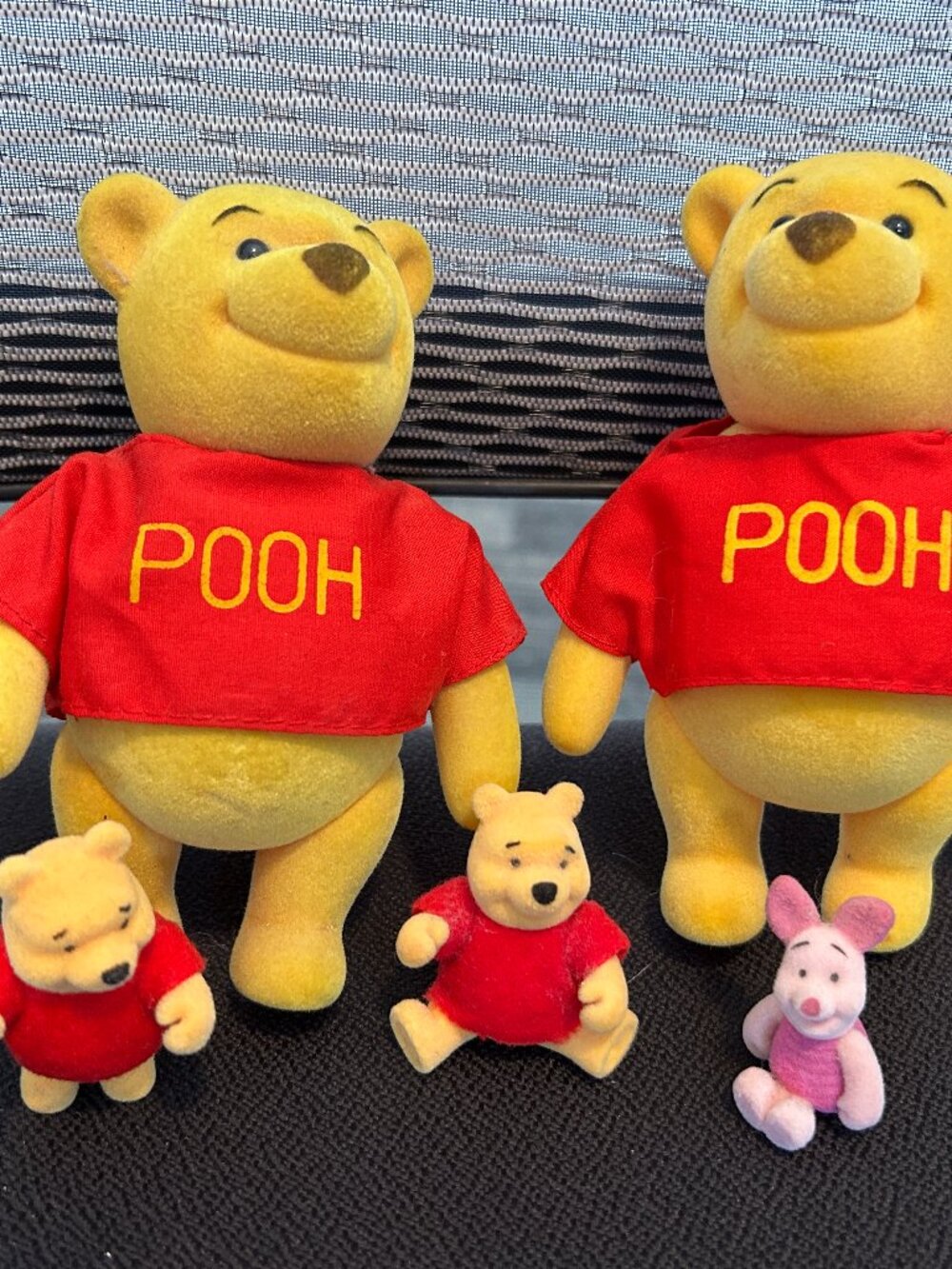 (5) Bundle Pooh & Piglet Flocked Figures